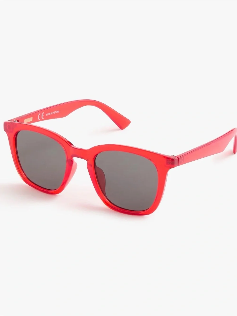NWT J.Crew Red Translucent Square Sunglasses UV Protection